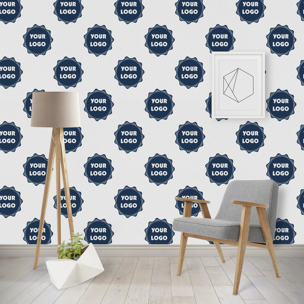 Custom Logo Wallpaper & Surface Covering - Peel & Stick - Repositionable