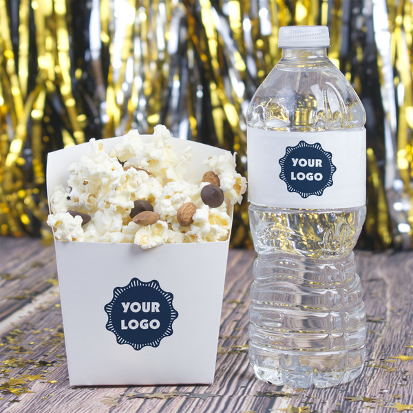 Logo Water Bottle Label - w/ Favor Box