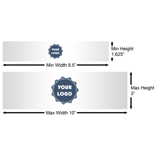 Logo Water Bottle Labels w/ Dimensions