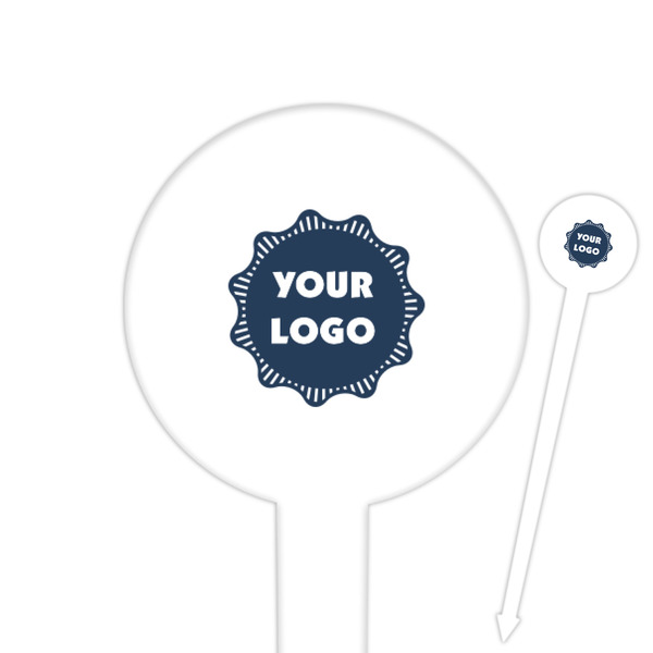 Custom Logo Cocktail Picks - Round Plastic