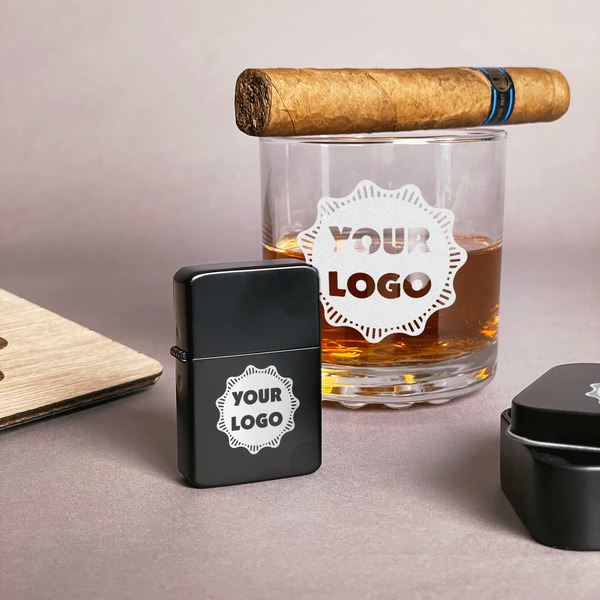 Logo Windproof Lighters - Black - In Context