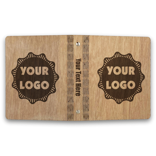 Logo Wood 3-Ring Binders - 1" Half-Letter - Approval