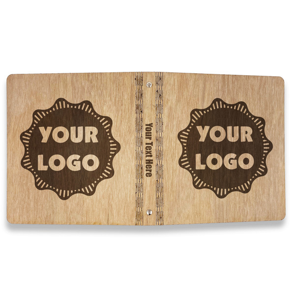 Logo Wood 3-Ring Binders - 1" Letter - Approval