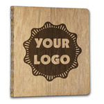 Logo Wood 3-Ring Binder - 1" Letter Size