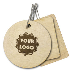 Logo Wood Luggage Tag