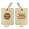 Logo Wood Luggage Tags - Rectangle - Approval