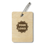 Logo Wood Luggage Tag - Rectangle