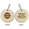 Logo Wood Luggage Tags - Round - Approval