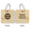 Logo Wood Luggage Tags - Square - Approval