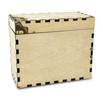 Logo Wood Recipe Box - Laser Engraved