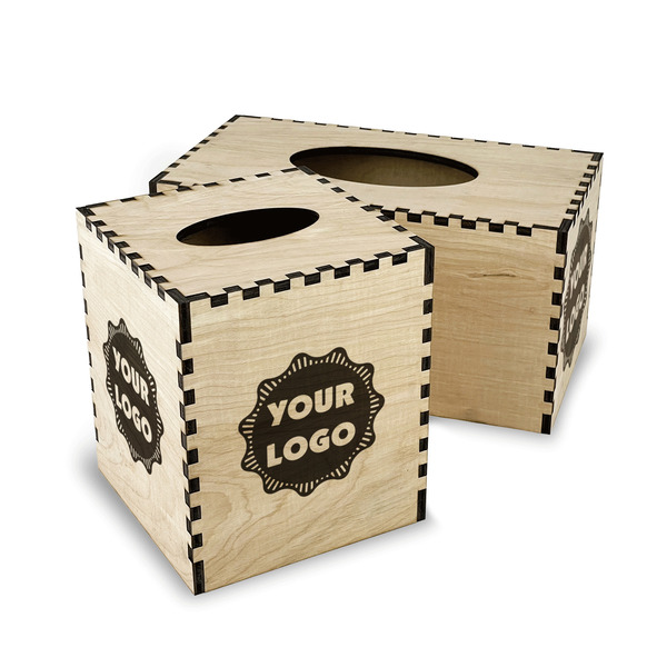 Logo Wood Tissue Box Covers - Parent/Main