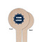 Logo Wooden 4" Food Pick - Round - Single Sided - Front & Back