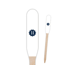 Logo Paddle Wooden Food Picks - Double-Sided