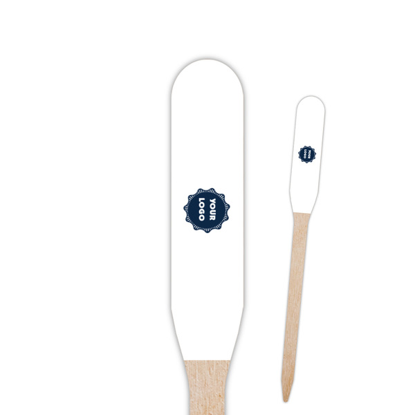Custom Logo Paddle Wooden Food Picks - Single-Sided