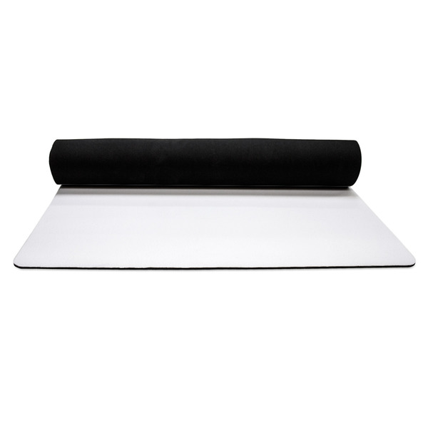 Logo Yoga Mat Rolled up Black Rubber Backing