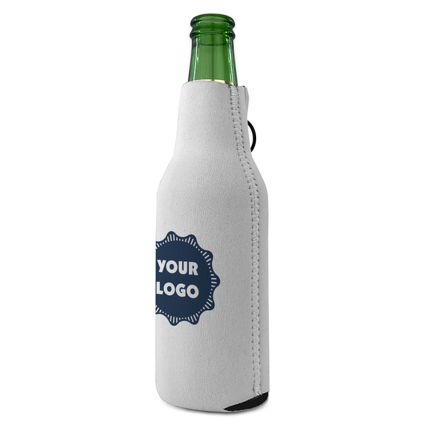 Logo Zipper Bottle Cooler - ANGLE (bottle)
