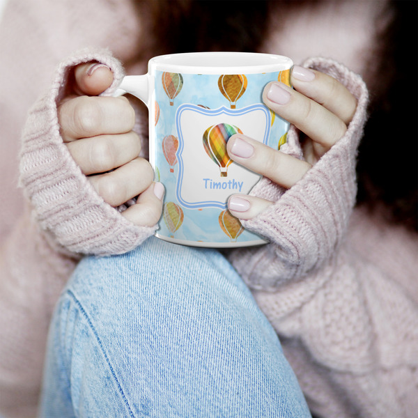 Watercolor Hot Air Balloons 11oz Coffee Mug - LIFESTYLE