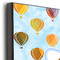 Watercolor Hot Air Balloons 11x14 Wood Print - Closeup
