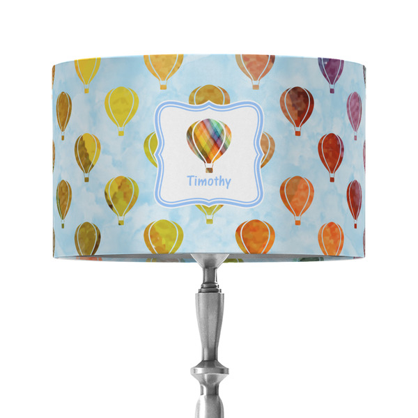 Custom Watercolor Hot Air Balloons 12" Drum Lamp Shade - Fabric (Personalized)
