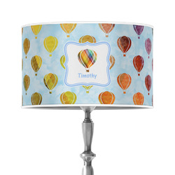 Watercolor Hot Air Balloons 12" Drum Lamp Shade - Poly-film (Personalized)