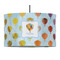 Watercolor Hot Air Balloons 12" Drum Pendant Lamp - Fabric (Personalized)