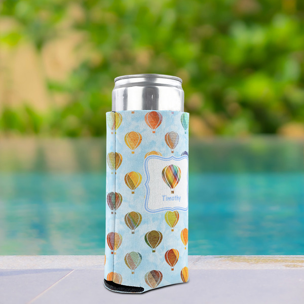 Watercolor Hot Air Balloons Can Cooler - Tall 12oz - In Context