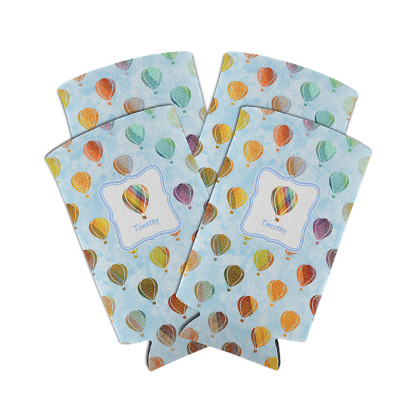 Custom Watercolor Hot Air Balloons Can Cooler (tall 12 oz) - Set of 4 (Personalized)