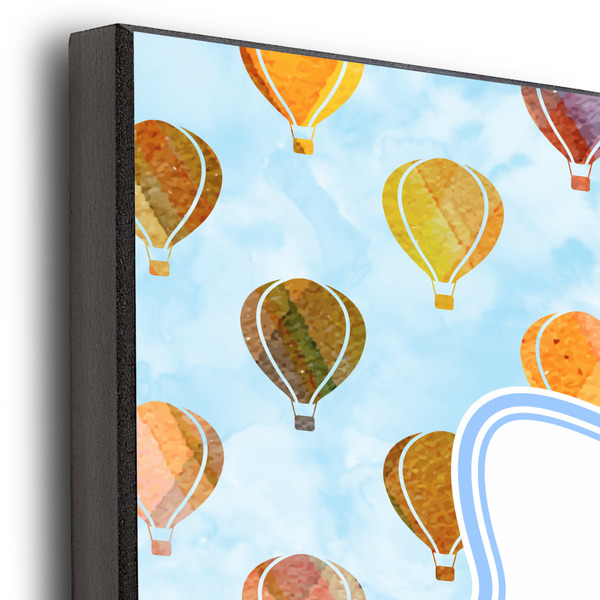 Watercolor Hot Air Balloons 12x12 Wood Print - Closeup