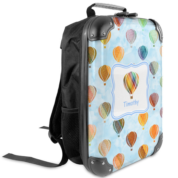 Custom Watercolor Hot Air Balloons Kids Hard Shell Backpack (Personalized)