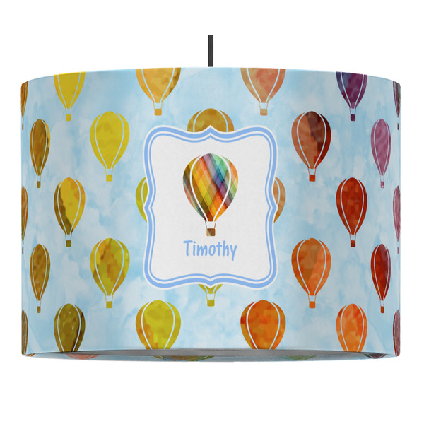 Watercolor Hot Air Balloons 16" Drum Lampshade - PENDANT (Fabric)