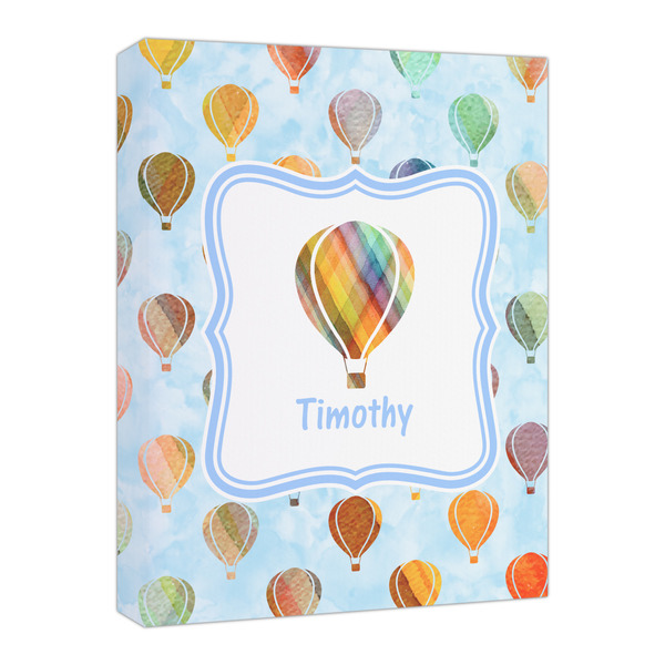 Custom Watercolor Hot Air Balloons Canvas Print - 16x20 (Personalized)