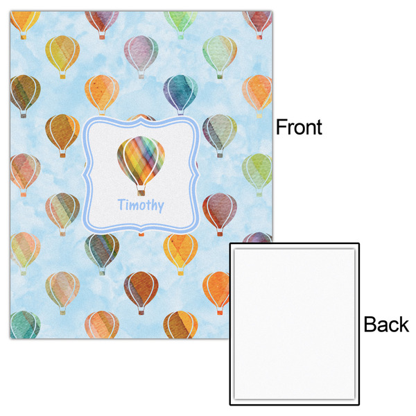 Watercolor Hot Air Balloons 16x20 - Matte Poster - Front & Back
