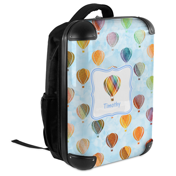 Watercolor Hot Air Balloons 18" Hard Shell Backpacks - ANGLED VIEW