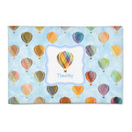 Watercolor Hot Air Balloons Patio Rug (Personalized)