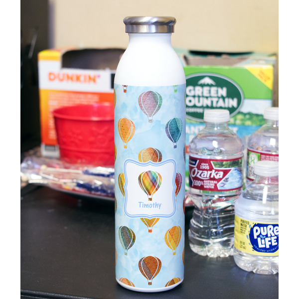 Watercolor Hot Air Balloons 20oz Water Bottles - Full Print - In Context