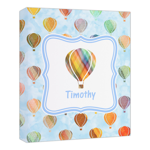 Custom Watercolor Hot Air Balloons Canvas Print - 20x24 (Personalized)