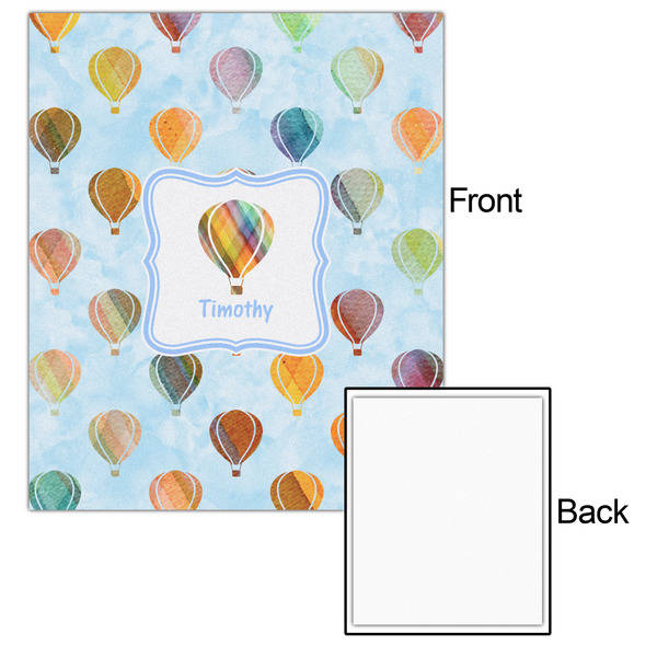 Watercolor Hot Air Balloons 20x24 - Matte Poster - Front & Back