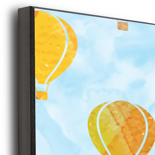 Watercolor Hot Air Balloons 20x30 Wood Print - Closeup
