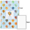 Watercolor Hot Air Balloons 24x36 - Matte Poster - Front & Back