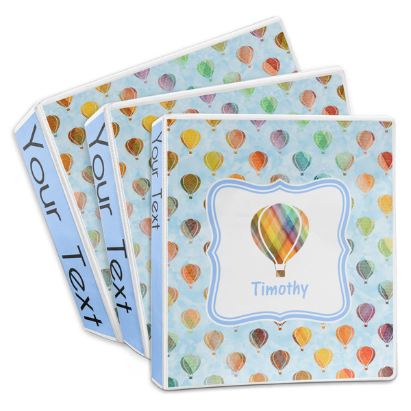 Watercolor Hot Air Balloons 3-Ring Binder Group