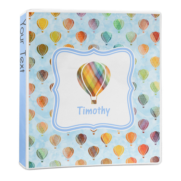 Custom Watercolor Hot Air Balloons 3-Ring Binder - 1 inch (Personalized)