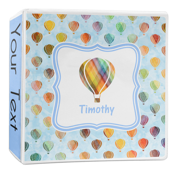 Custom Watercolor Hot Air Balloons 3-Ring Binder - 2 inch (Personalized)