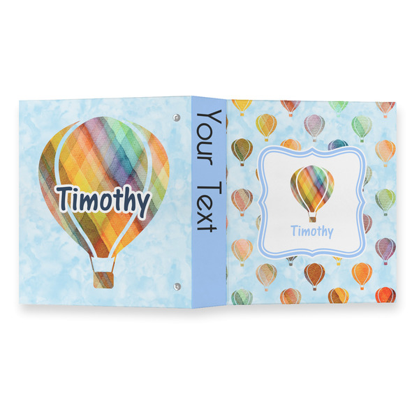 Watercolor Hot Air Balloons 3 Ring Binders - Full Wrap - 1" - OPEN OUTSIDE