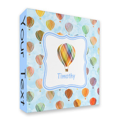 Watercolor Hot Air Balloons 3 Ring Binder - Full Wrap - 2" (Personalized)