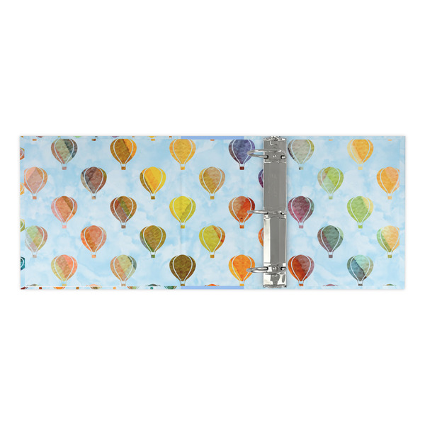 Watercolor Hot Air Balloons 3 Ring Binders - Full Wrap - 3" - OPEN INSIDE