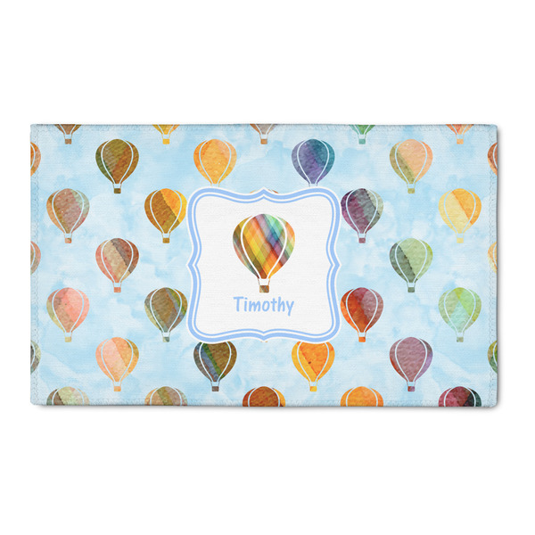 Custom Watercolor Hot Air Balloons 3' x 5' Indoor Area Rug (Personalized)