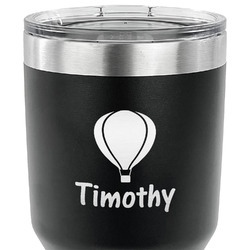 Watercolor Hot Air Balloons 30 oz Stainless Steel Tumbler - Black - Single Sided (Personalized)