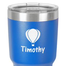 Watercolor Hot Air Balloons 30 oz Stainless Steel Tumbler - Royal Blue - Double-Sided (Personalized)
