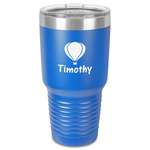 Watercolor Hot Air Balloons 30 oz Stainless Steel Tumbler - Royal Blue - Single-Sided (Personalized)