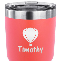 Watercolor Hot Air Balloons 30 oz Stainless Steel Tumbler - Coral - Single Sided (Personalized)